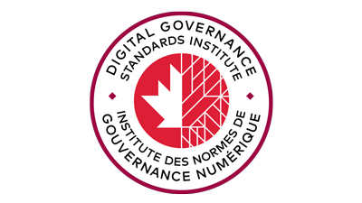 数字治理标准协会标志。数字美食标准研究所（Institute Des Normes de Gouvernance Numerique）。